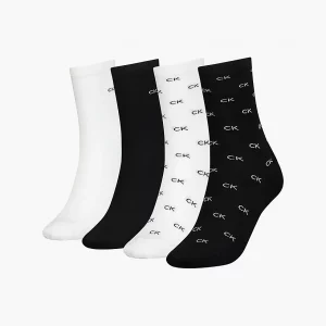 CALVIN KLEIN - Calzini a Metà Polpaccio in Confezione Regalo da 4
