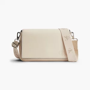 CALVIN KLEIN - Borsa Donna da Spalla Trasformabile Beige