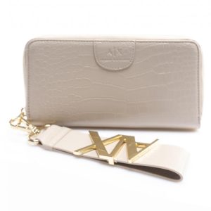 ARMANI EXCHANGE - Portafoglio Donna Wallet Zip Around Color Carne
