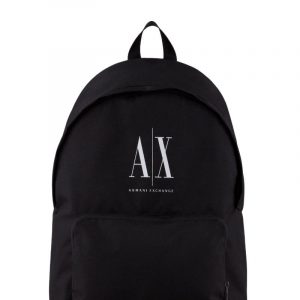 ARMANI EXCHANGE - Zaino Uomo/Donna in Nylon con Logo a Contrasto Nero