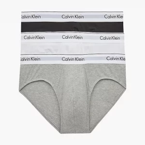 CALVIN KLEIN - Slip in Confezione da 3 - Modern Cotton Nero/Bianco/Grigio
