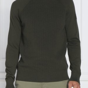 Calvin Klein - Maglione in cotone in look front-knit