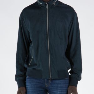 ARMANI EXCHANGE - Giubbotto in eco-suede Blu