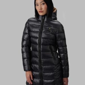 Blauer - Piumino Lungo Imbottitura Eco Lena Nero