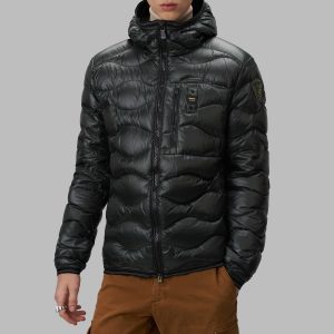 BLAUER - Piumino Uomo Leggero ad Onde Terence Verde