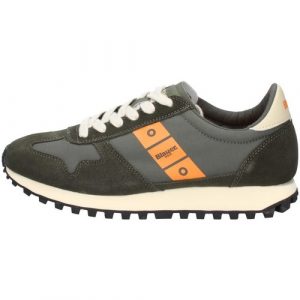 Blauer - Scarpe Uomo in camoscio e tessuto f2dawson02 Military/Orange