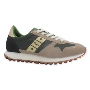 Blauer - Scarpe Uomo in camoscio e tessuto f2dawson02 Beige/Verde