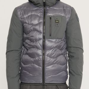 BLAUER - Piumino Uomo Nylon e Neoprene con Taschino Nixon Grigio