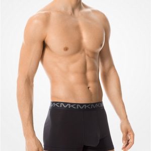 MICHAEL KORS - Boxer aderente in cotone stretch, 3 pezzi Neri