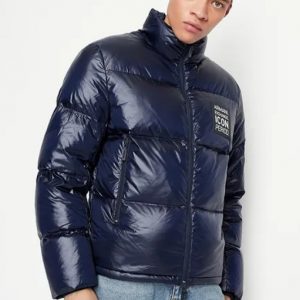 ARMANI EXCHANGE - Piumino Uomo Fullzip Icon Period Blu