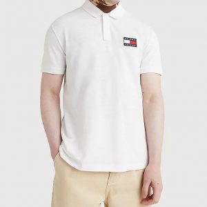 TOMMY HILFIGER - Polo CON LOGO CONGIUNTO Bianca