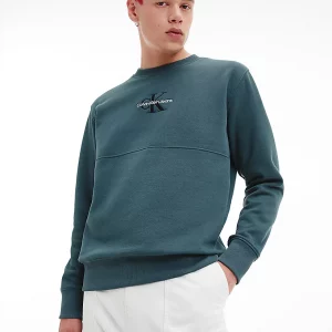 CALVIN KLEIN - Felpa basic Calvin Klein Jeans Verde