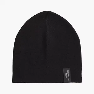 CALVIN KLEIN - Berretto in Cotone Biologico Nero
