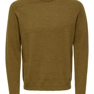 ONLY & SONS - Maglione a Maglia Uomo Marrone