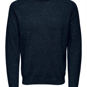 ONLY & SONS - Maglione a Maglia Uomo Navy Blu
