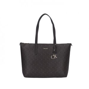 CALVIN KLEIN - Borsa Donna Shopping Marrone