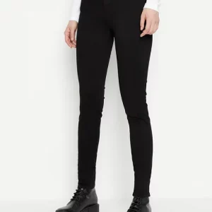 Armani Exchange - Cinque tasche in denim stretch J01 super skinny Nero