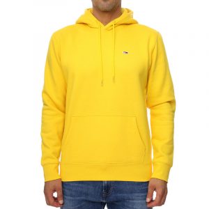 TOMMY HILFIGER - Felpa CON CAPPUCCIO E PATCH BANDIERINA Gialla