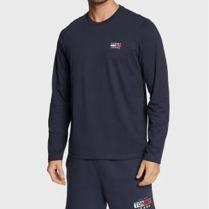 Tommy Hilfiger - T-SHIRT A MANICHE LUNGHE CON LOGO SUL PETTO