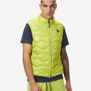 BLAUER - Gilet Imbottito a Onde Verde Certosa