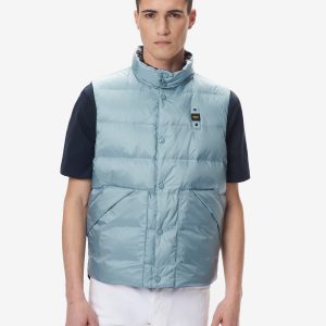 BLAUER - Smanicato Uomo Imbottito Piuma Adam Celeste