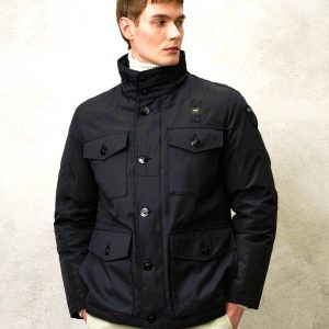 BLAUER - Giacca Piumino Effetto Doppio Tessuto Kayden Blue