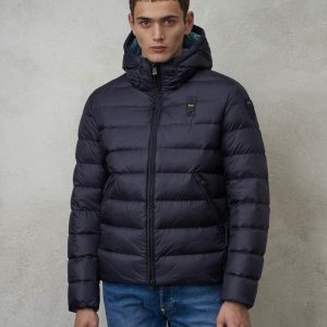 BLAUER -  Piumino Uomo con Cappuccio Acton Blue