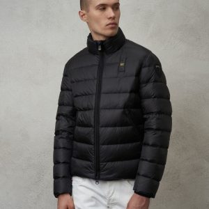 BLAUER - Piumino Uomo Imbottito Piuma Austin Nero
