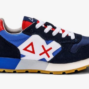 SUN 68 - Scarpe Boy's Jaki Tricolors (Teen) Navy Blue Royal