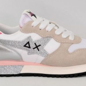 SUN 68 - Scarpe Donna Stargirl Glitter Logo Bianco