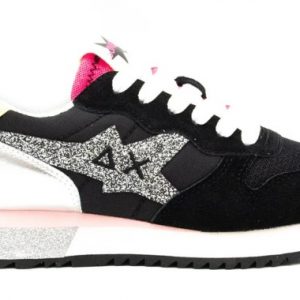 SUN 68 - Scarpe Donna Stargirl Glitter Logo Nero