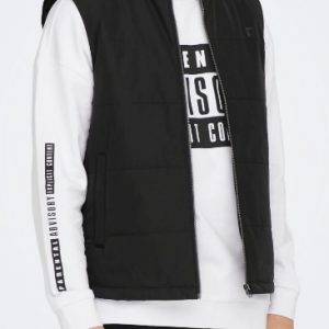 ONLY & SONS - Quilted Gillet Uomo Nero