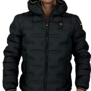 BLAUER - Piumino con Interno Camouflage Barry Nero