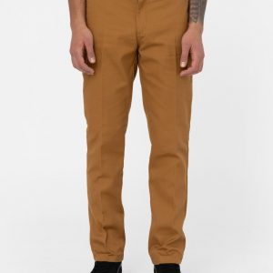 DICKIES - Pantaloni Uomo da Lavoro Slim 872 Marrone Anatra