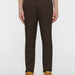DICKIES - Pantaloni Uomo da Lavoro Slim 872 Marrone Scuro