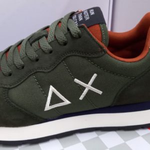 SUN 68 - Scarpe Uomo Tom Solid Nylon Militare Scuro