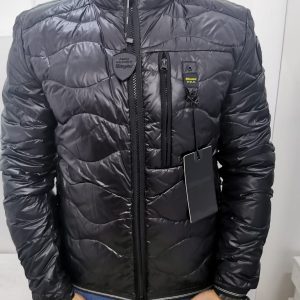 BLAUER - Piumino Corto Nylon Imbottito a Onde Uomo Nero