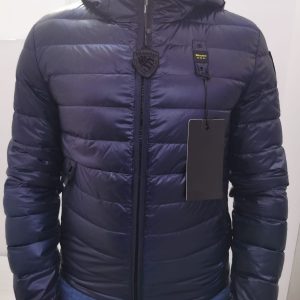 BLAUER - Piumino Corto con Cappuccio Uomo Blue