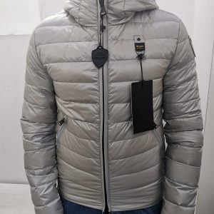BLAUER - Piumino Corto con Cappuccio Uomo Grigio