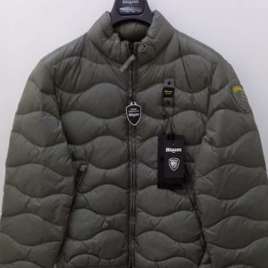 BLAUER - Piumino Corto Imbottito a Onde Uomo Grigio