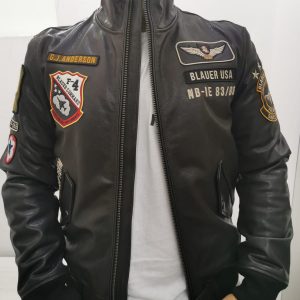 BLAUER -  Bomber in Pelle Academy Bennett Kai Nero