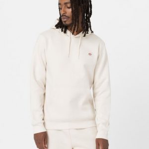 DICKIES - Felpa Uomo con Cappuccio Oakport Hoodie Bianca