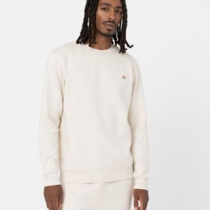 DICKIES - Felpa Uomo Oakport Sweatshirt Bianca