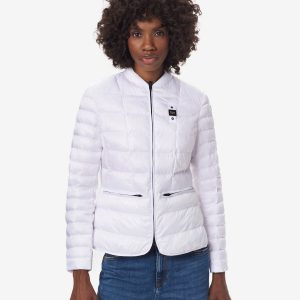 BLAUER - Piumino da Moto Donna Mia Bianco