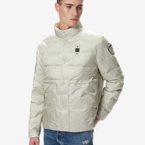 BLAUER - Piumino Uomo Effetto Metallico Alexander Beige Chiaro