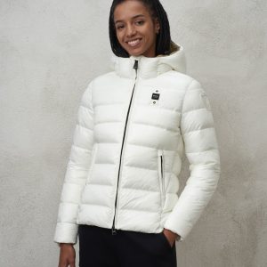 BLAUER - Piumino Donna con Imbottitura Eco Caroli Bianco