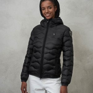 BLAUER - Piumino Donna a Onde Colori Moda Camelia Nero