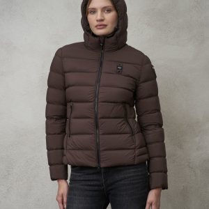 BLAUER - Piumino in Nylon Opaco Dania Marrone