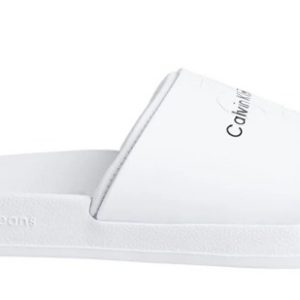 CALVIN KLEIN - Ciabatte Instituitional Bold Bianche