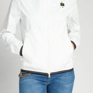 BLAUER - Giacca Donna di Nylon con Zip Bianca